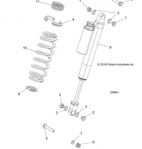 SUSPENSION, FRONT SHOCK MOUNTING - A19DCE87AK (100651)