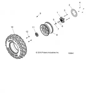 WHEELS, FRONT TIRE and BRAKE DISC - A19DCE87AK (100641)