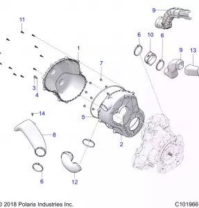 BODY, CLUTCH COVER - A19SXD95B9/SXE95BN/SXZ95BP (C101966)