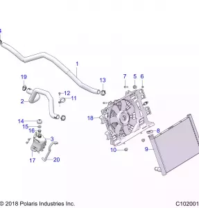 ENGINE, Охлаждение SYSTEM - A19SXD95B9/SXE95BN/SXZ95BP (C102001)