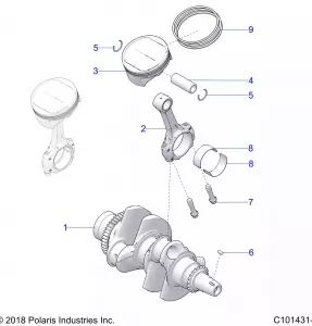 ENGINE, CRANKSHAFT and PISTON - A19SXD95B9/SXE95BN/SXZ95BP