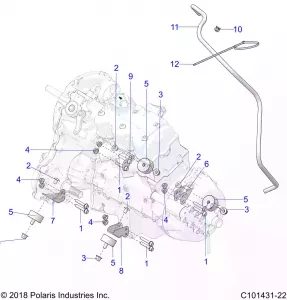 ENGINE, MOUNTING AND Вариатор MOUNTING - A19SXD95B9/SXE95BN/SXZ95BP (C101431-22)