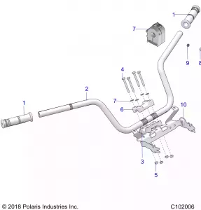 STEERING, HANDLEBAR and CONTROLS - A19SXD95B9/SXE95BN/SXZ95BP (C102006)