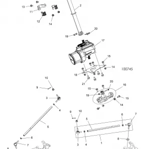 STEERING, STEERING POST ASM. - A19SXE95FR (100745)