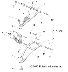 SUSPENSION, FRONT A-ARMS - A19SXE95FR (C101358)