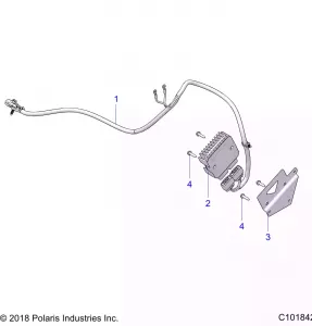 ELECTRICAL, VOLTAGE REGULATOR AND MOUNTING - A19SEA50B1/B7/SEE50B7/B3/SEG50B4 (C101842)