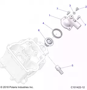 ENGINE, THERMOSTAT and COVER - A19SEA50B1/B7/SEE50B7/B3/SEG50B4