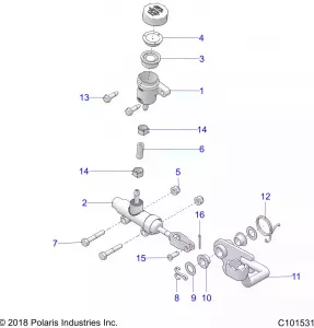 BRAKES, BRAKE PEDAL and MASTER CYLINDER - A19S6E57F1/FL