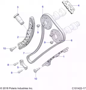 ENGINE, CAM CHAIN and SPROCKET - A19S6E57F1/FL