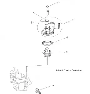ENGINE, THERMOSTAT and COVER - A19S6E57F1/FL