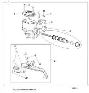 BRAKES, FRONT BRAKE LEVER and MASTER CYLINDER - A19SUE57D5 (100994)