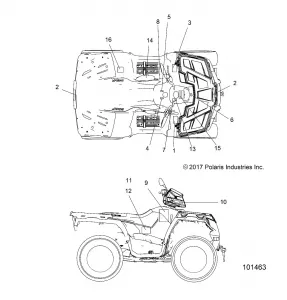 BODY, Наклейки - A19SHS57CP