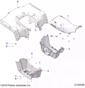 BODY, REAR CAB, Сидение and FOOTWELLS - A19SHS57CP (C102039)