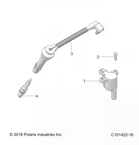 ELECTRICAL, IGNITION COIL, WIRE AND SPARK PLUG - A19SHS57CP (C101422-16)