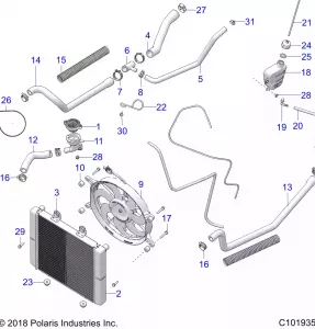 ENGINE, Охлаждение SYSTEM - A19SHS57CP (C101935)