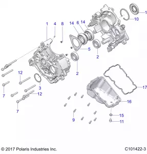 ENGINE, Картер - A19SHS57CP (C101422-3)