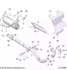 ENGINE, Выхлопная система - A19SHS57CP (C101988)