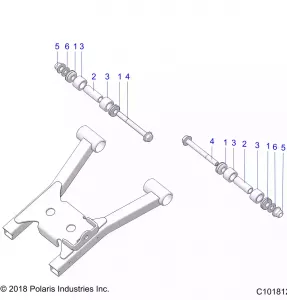 SUSPENSION, REAR A-ARM MOUNTING and BUSHINGS - A19SEP57C1/SES57C1/2/5/K/SET57C1/2/SEF57C2 (C101812]