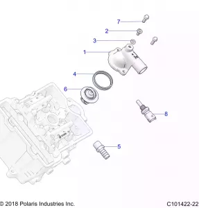 ENGINE, THERMOSTAT and COVER - A19SEP57P1/SES57P5/7/SET57P1/7 (C101422-22)