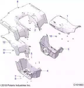 BODY, REAR CAB, Сидение and FOOTWELLS - A19SEA57F1/SEE57F1/SEE57F2 (C101993)