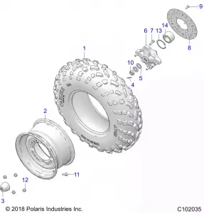 WHEELS, FRONT TIRE and BRAKE DISC - A19SEA57F1/SEE57F1/SEE57F2 (C101936)