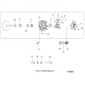 DRIVE TRAIN, PRIMARY CLUTCH - A19SXN85A8 (100591)