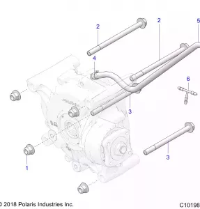 DRIVE TRAIN, GEARCASE MOUNTING, REAR - A19SXA85B1/B4/SXE85BC/B9/ZBJ (C101987)