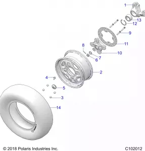 WHEELS, FRONT and HUB - A19SXA85B1/B4 (C102012)