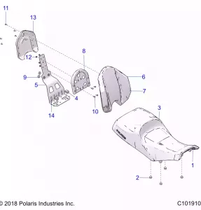 BODY, Сидение - A19SDE57F1/SDA57F1 (C101910)