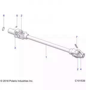 DRIVE TRAIN, FRONT PROP SHAFT - A19SDE57F1/SDA57F1 (C101539)