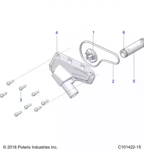 ENGINE, WATERPUMP IMPELLER and COVER - A19SDE57F1/SDA57F1 (C101422-15)