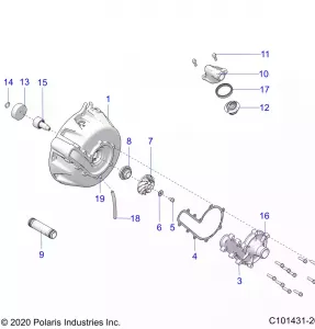 ENGINE, Охлаждение SYSTEM and WATER PUMP - A19SYS95CH (C101431-26)