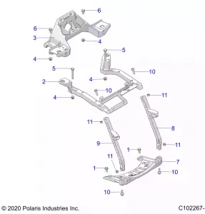 BODY, FRONT RACK SUPPORT - A20SVE95KR (C102267-1)