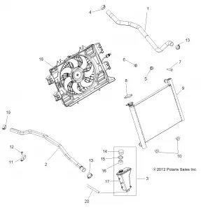 ENGINE, Охлаждение SYSTEM - A20SVE95KR (49ATVCOOL13850SCRAM)