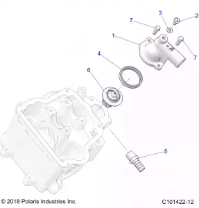 ENGINE, THERMOSTAT and COVER - A20SEA50A1/A5/CA1/CA5 (C101422-12)