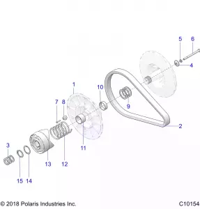 DRIVE TRAIN, SECONDARY CLUTCH - A20SEE50A1/A5/CA1/CA5 (C101545)