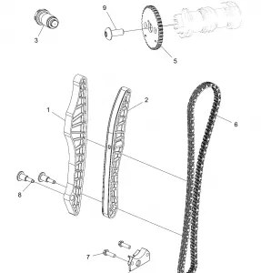 ENGINE, CAM CHAIN and SPROCKET - A20SEE50A1/A5/CA1/CA5 (100573)