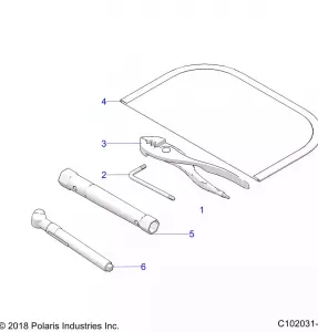 TOOLS, TOOL KIT - A20SEG50A1/A5/CA1/CA5 (C102031-1)