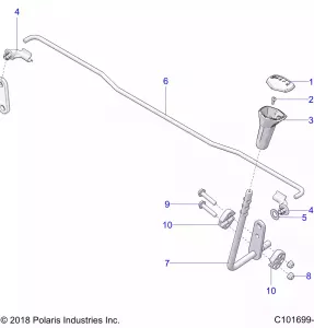 DRIVE TRAIN, GEAR SELECTOR - A20SEA57A1/A4/A7/A9/B1/B4/B7/B9 (C101699-1)