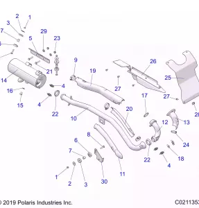 ENGINE, Выхлопная система - A20SEA57A1/A4/A7/A9