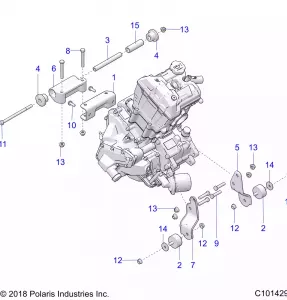 ENGINE, MOUNTING - A20SEA57A1/A4/A7/A9/B1/B4/B7/B9 (C101429)