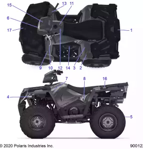 BODY, Наклейки - A20SEE57A1/A4/A7/A9/B1/B4/B7/B9 (900122-01)