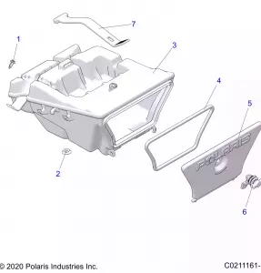 BODY, STORAGE BOX, REAR - A20SEE57B1/B4/B7/B9 (C0211161-1)