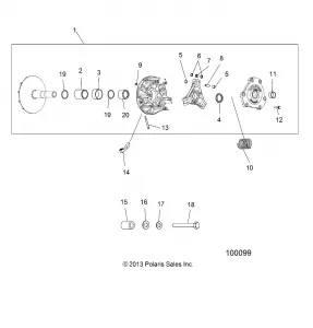 DRIVE TRAIN, PRIMARY CLUTCH - A20SEE57F1