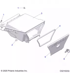 BODY, STORAGE BOX, REAR - A20SEF57C1/S57C1/C2/C5/C9/CK/CY/F1/F2 (C0210232-1)