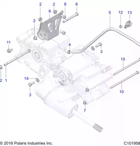 DRIVE TRAIN, MAIN GEARCASE MOUNTING - A20SEJ57A1/A4/A7/A9/B1/B4/B7/B9 (C101958)