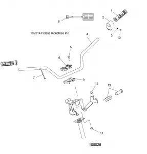 STEERING, HANDLEBAR and CONTROLS - A20SHD57A9 (100026)