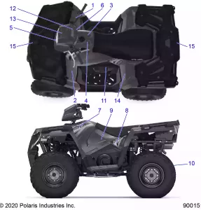 BODY, Наклейки - A20SHE57FP/S57CP/FP/CU (900151-01)