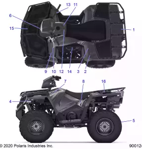 BODY, Наклейки - A20SEG57A1/A4/A7/A9/B1/B4 (900124-01)