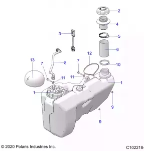 BODY, Топливная система TANK - A20SXZ85AF/AP/CAF/CAP (C102218-1)